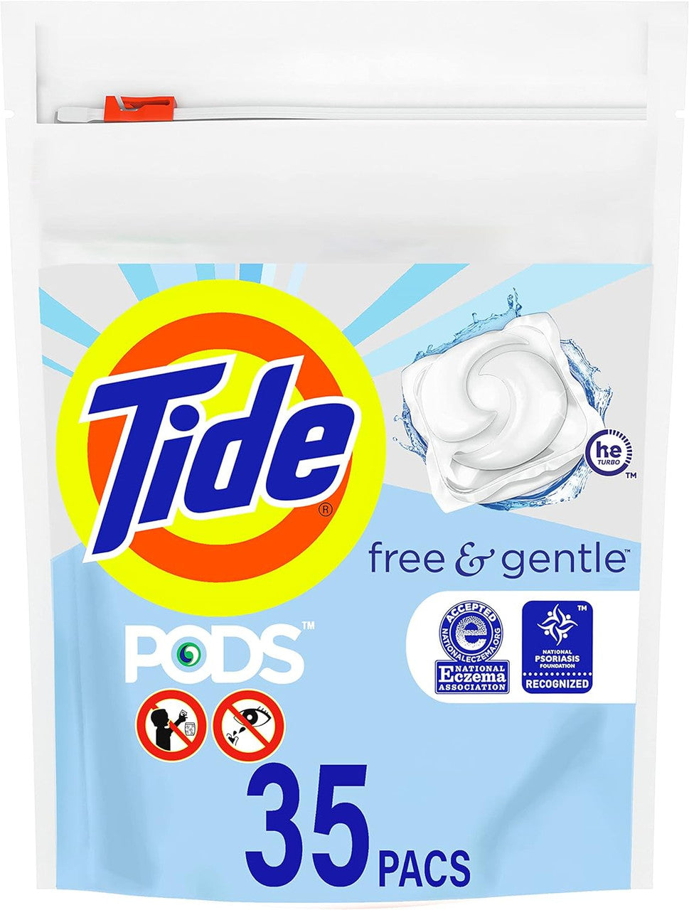 Tide Laundry Detergent Pods, Free And Gentle, 35 Ea, Pack Of 4